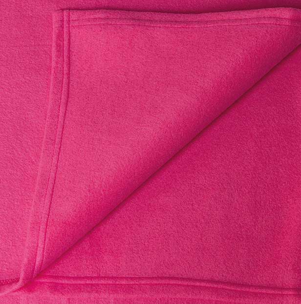 Manta Polar Lisa de polyéster línea Oro color Pink
