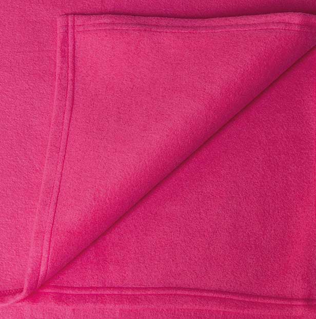 Manta Polar Lisa de polyéster línea Oro color Pink
